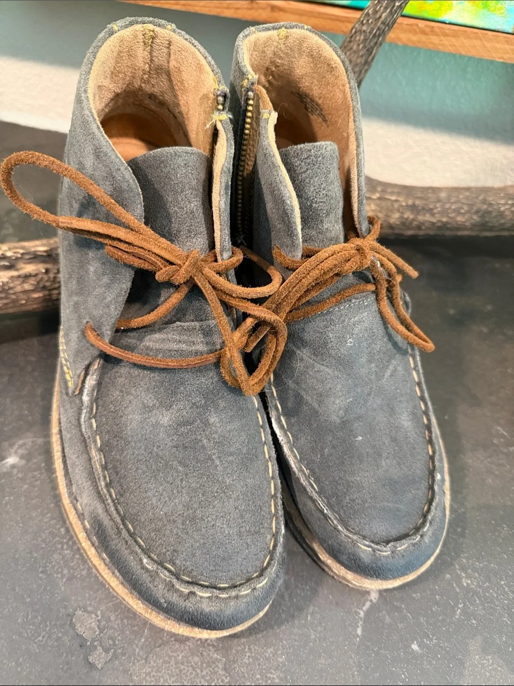 Born Suede Chukka Boots with Brown Laces